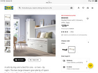 IKEA bed for sale twin pulls in to double