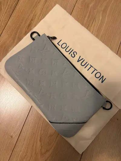 Louis  Vuitton LV grey money wallet toilletry bag , View more