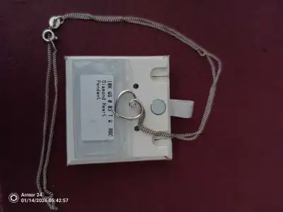 10k white gold necklace , View more