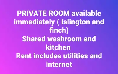 Private room available immediately