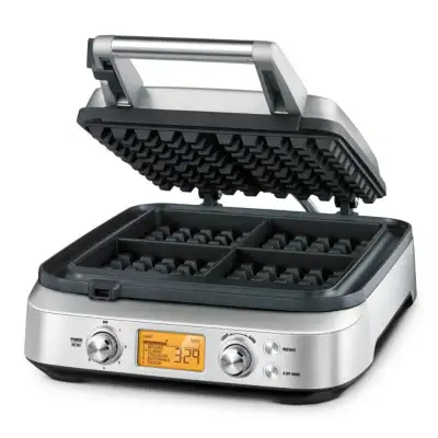 Breville BWM640XL Smart 4-Slice Waffle Maker, Silver, View more