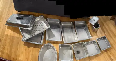 Stainless food trays, View more