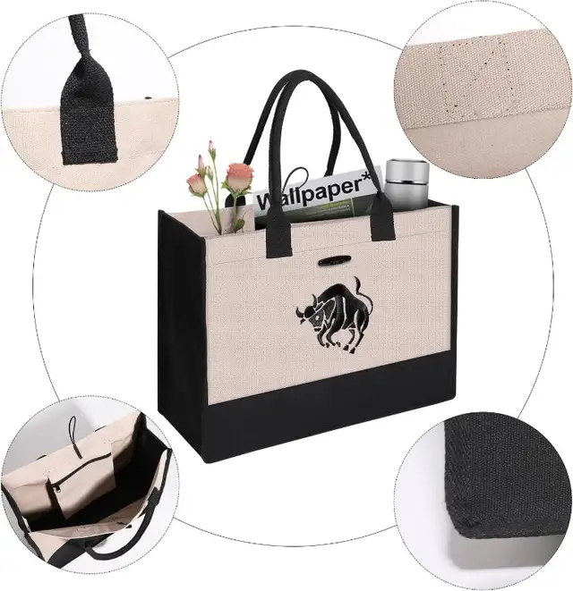 Ladies Taurus Zodiac Canvas Tote Bag  by ARICSEN in Women's - Bags & Wallets in City of Montréal - Image 6