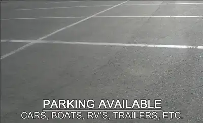 Parking spaces available for rent for cars, boats, rv's, trailers, etc. Great for tow truck company,...