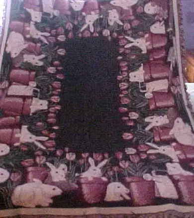 VINTAGE RABBIT SPRING TAPESTRY THROW/HANGING, View more