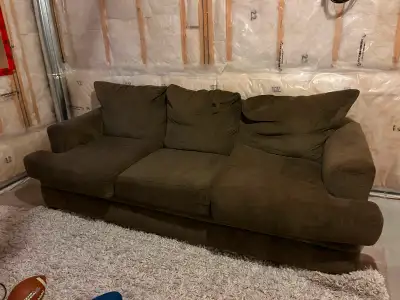 Brown large sofa smoke free, View more