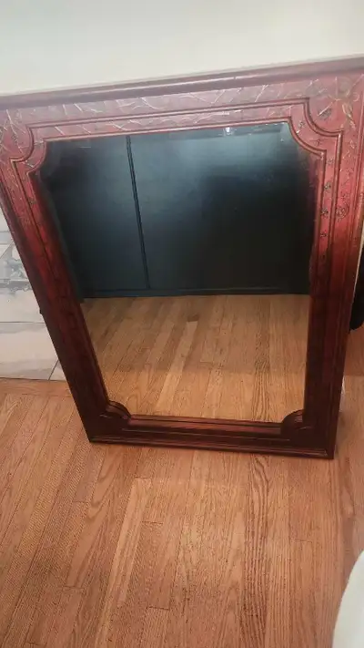 The Bombay Company Mahogany Large Beveled Glass Mirror, View more