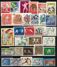 Fencing Stamps, 30 Different
