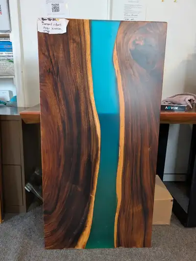 (UNBOXED) 48" x 24" River Epoxy Table / Tabletop #5, View more