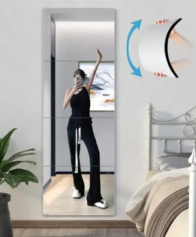 Brand New Shatterproof Wall Mirror Full Length, 4pcs, 13”x13”, View more