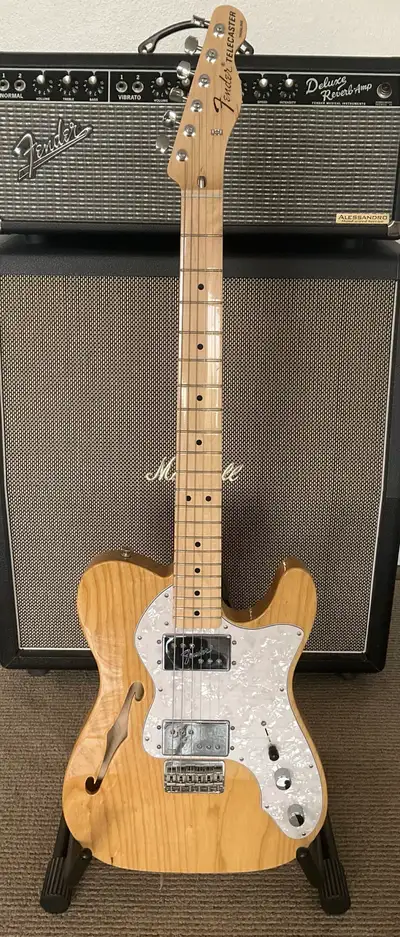 Early made in Mexico model Thinline Telecaster with wide range fender humbuckers. Very clean and exc...