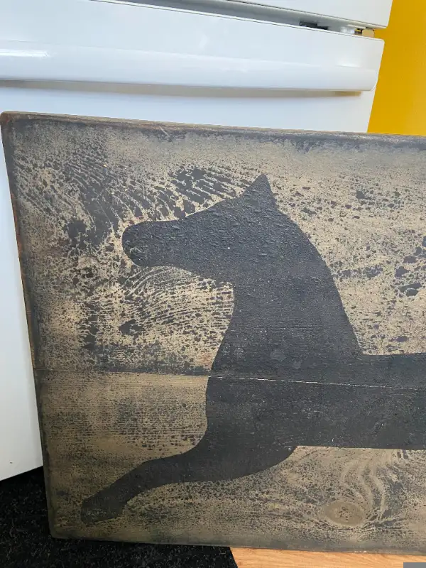 Large Solid Wood Rustic Folk Art Picture with Horse Wall Decor in Home Décor & Accents in Oshawa / Durham Region - Image 3