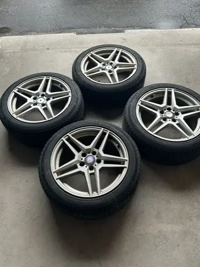 Selling a complete, ready-to-bolt-on winter tire and wheel package. These were originally used on a...