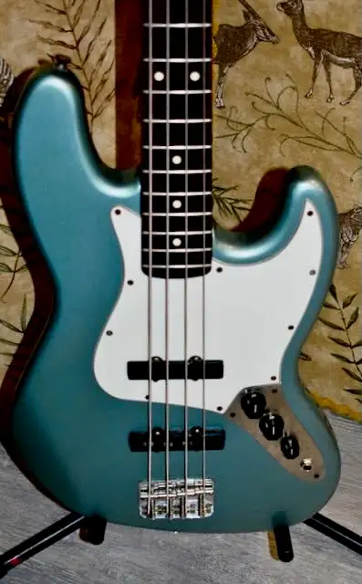 This is my MIM Fender® Jazz bass. It's a 70s reissue from the mid 2000s. Works perfectly with great...