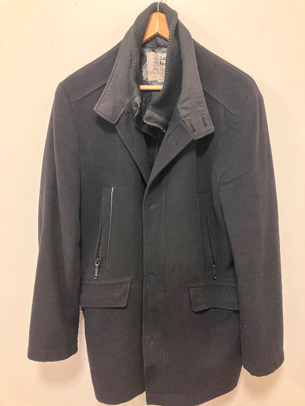 London Fog cashmere and wool black men’s coat - Size 42R in Men's in City of Toronto