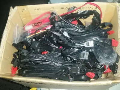 modular computer power supply cables - hundreds of units computer parts 514-815-3616 PC: basic core...