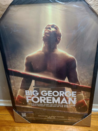 Framed and Autographed Big George Foreman Movie Poster!!