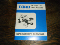 Ford LT 8, LT 11 Lawn Tractors Operators Manual