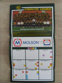 1986-EDMONTON ESKIMOS-Football Official Calendar.