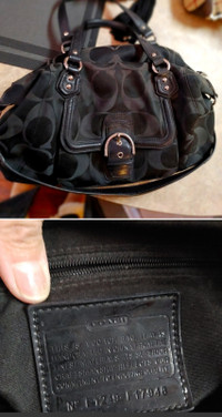 Black coach purse