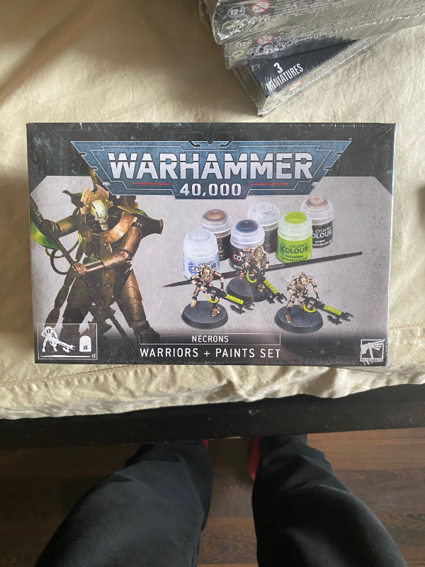 Warhammer 40K Necrons warriors +paint set in Toys & Games in Regina