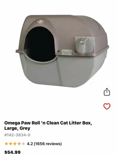 Omega Paw Roll 'n Clean Cat Litter Box, View more