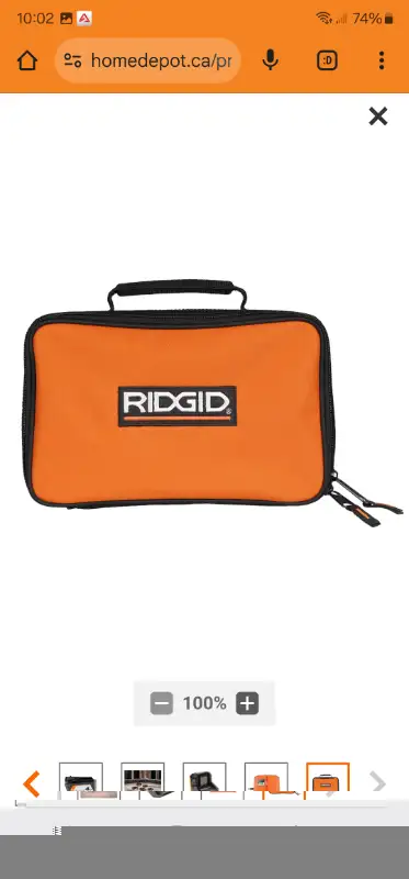 2 RIDGID 18V Lithium-Ion 4.0 Ah Batteries  W Charger & Bag Kit in Power Tools in Windsor Region - Image 9