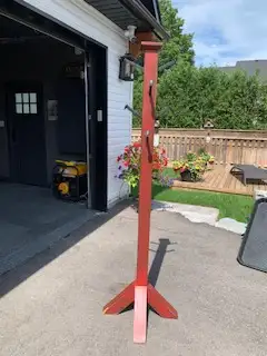 Unique Wood Coat Rack with Railway Tie Hooks, View more