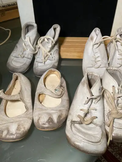 ANTIQUE BABY SHOES LEATHER LOT OF 4, View more