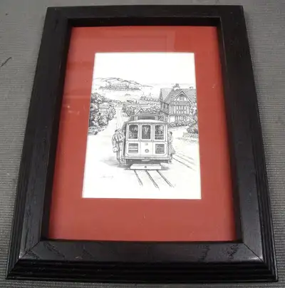 SAN FRANCISCO PRINT OF STREETCAR IN SAN FRAN, View more