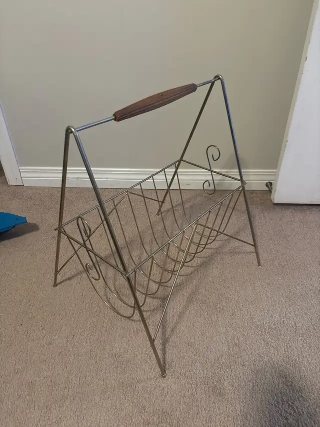 Gold magazine rack