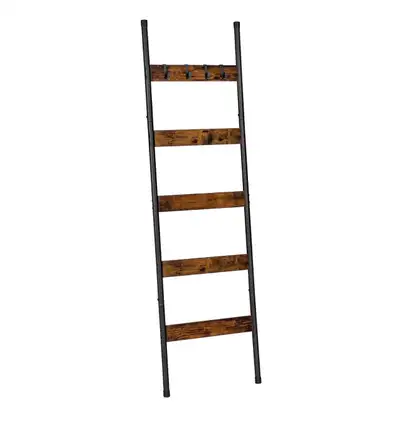New-HOOBRO Blanket Ladder, 5-Tier Towel Rack 17.3"L x 63"W, View more