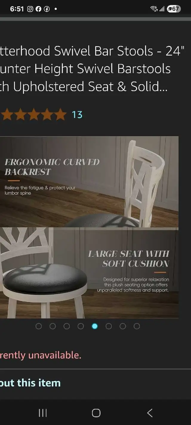 kitchen Swivel Bar Stools, 24" brand new in Chairs & Recliners in Mississauga / Peel Region - Image 8