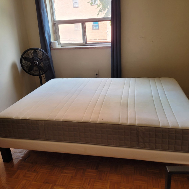 Ikea Queen Size Mattress With bed Frame | Beds & Mattresses | Mississauga /  Peel Region | Kijiji