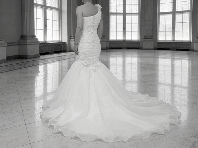 One-Shoulder White Mermaid Wedding Dress in Wedding in Lethbridge - Image 4