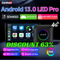 8GB+128GB CarlinKit Android 13 CarPlay AI Box LED Wireless Carpl