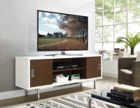 Manhattan 60 Inch Wood TV Console with Center Shelves
