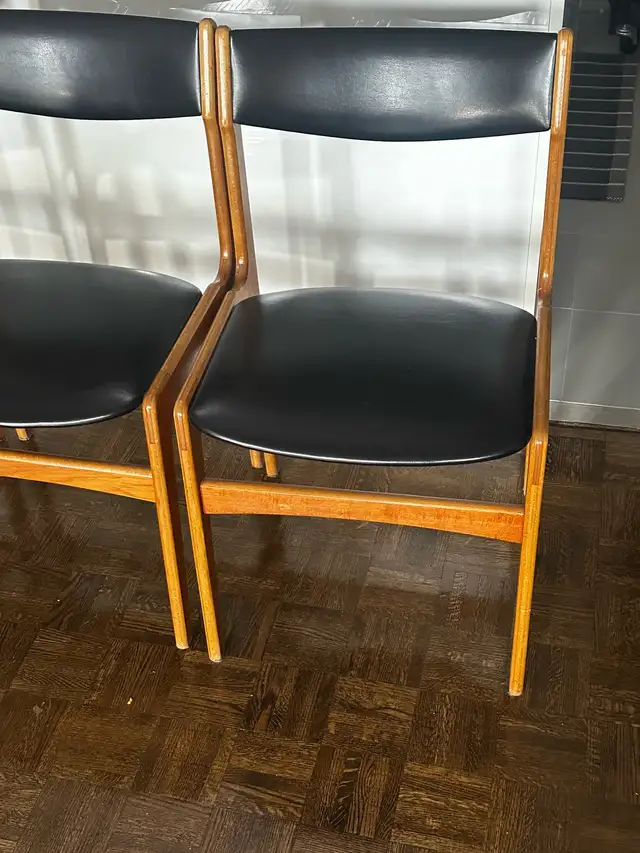 Eric Buch teak wooden chairs x 4 in black in Chairs & Recliners in City of Toronto - Image 8