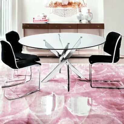 X Leg Round Glass Dining Table Great price  in Dining Tables & Sets in City of Toronto - Image 3