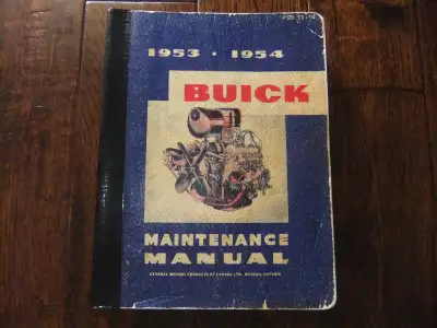 1953 -54 Buick Maintenance Manual. Good used condition.
