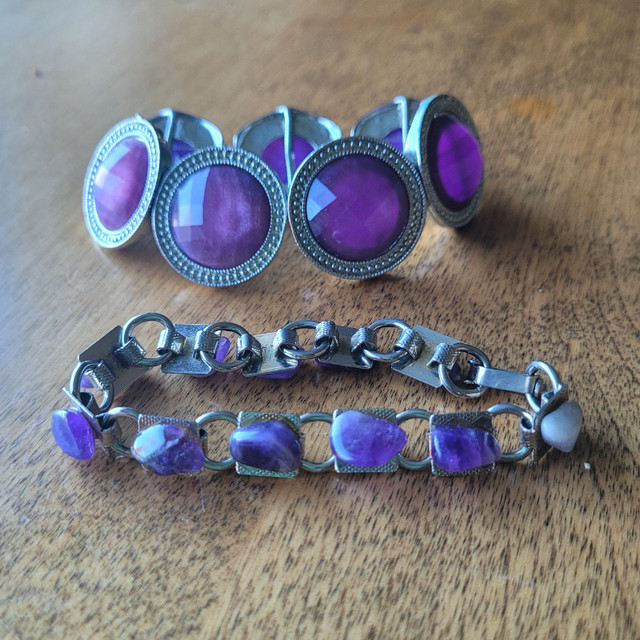 2 Amethyst colored bracelets in Jewellery & Watches in Cole Harbour