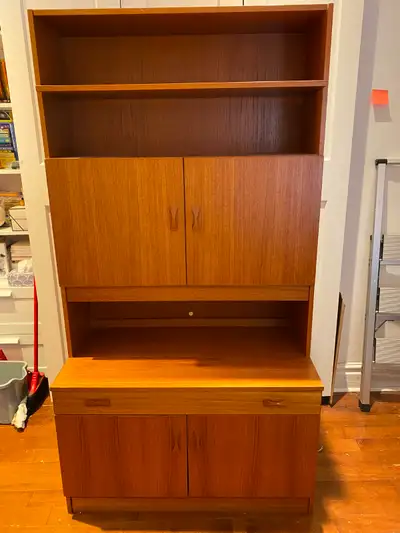 Teak MCM bookcase cabinet, View more