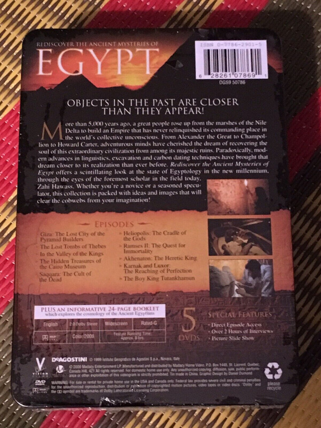 Ancient Mysteries of Egypt 5 DVD tin new and sealed in CDs, DVDs & Blu-ray in City of Toronto - Image 2