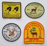 4 Ontario deer hunting hunter patch set 1993 2010 2011 2012