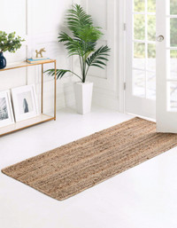 NEW Nuloom Jute Farmhouse Runner 2.6' X 8 