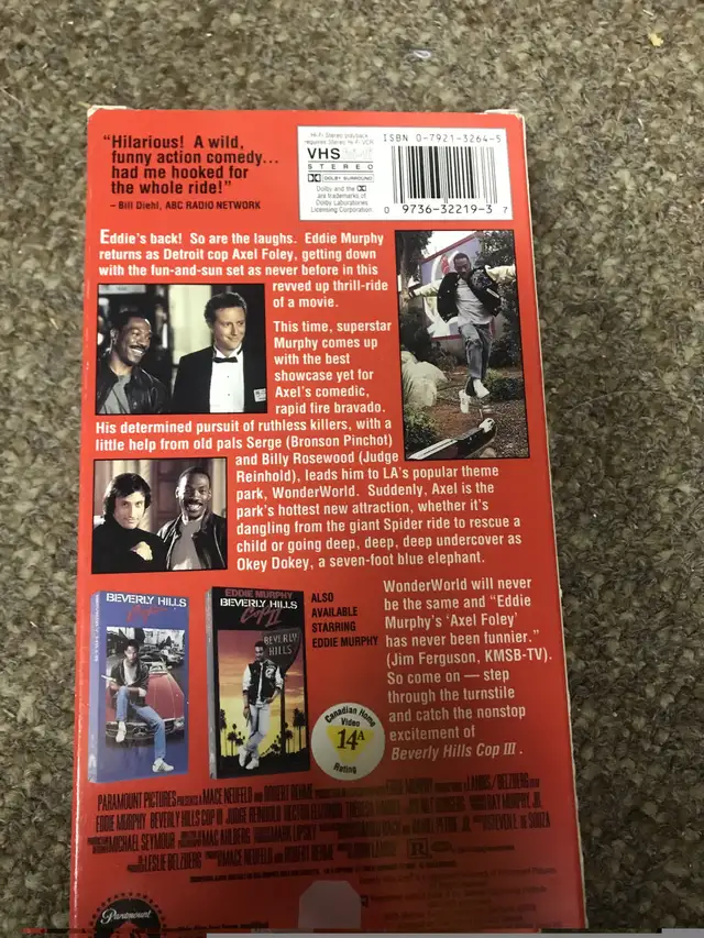 Beverly Hills Cop III Movie Vintage VHS Cassette Tape in CDs, DVDs & Blu-ray in Calgary - Image 3