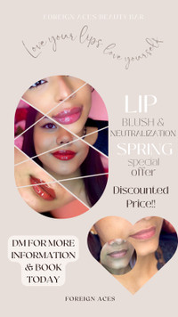Lip Blush / Lip Neutralization and Ombré Powder Brow Service 
