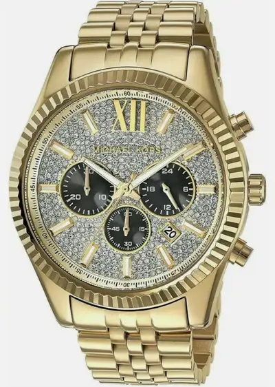 Michael Kors Lexington Gold-Tone Watch, View more