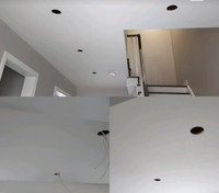 Popcorn Ceiling removal and potlights / Drywall repair/boarding 
