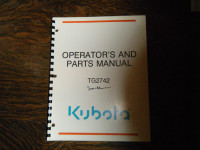 Kubota TG2742 Snowblower Operators and Parts Manual